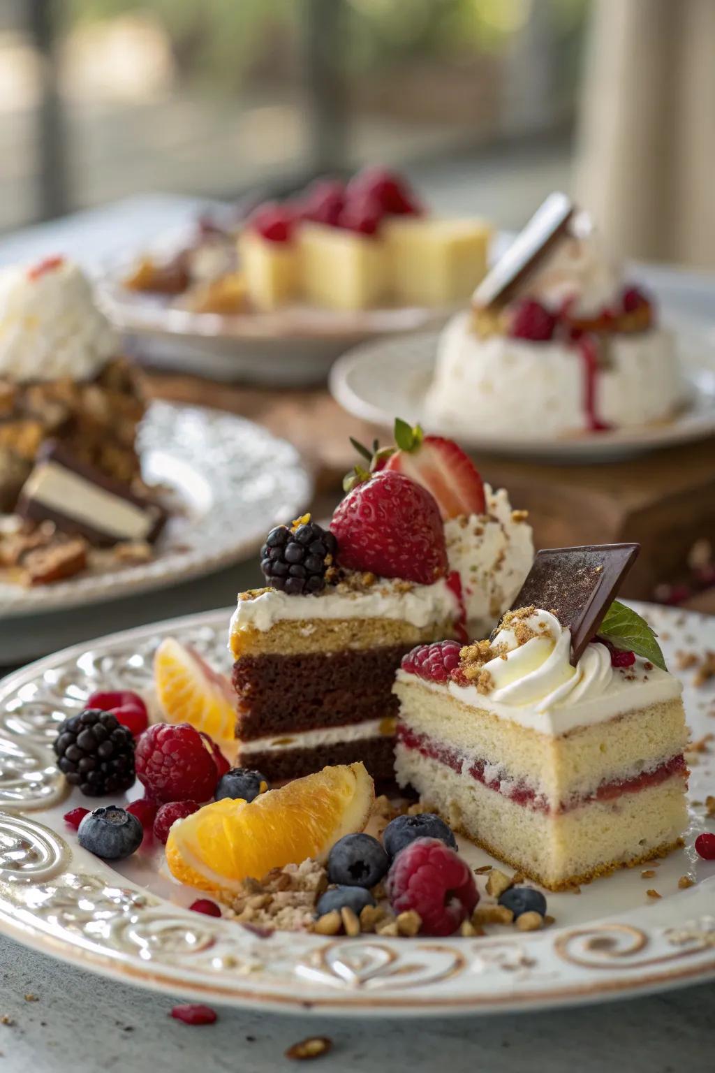 Reimagined desserts give a fun touch.