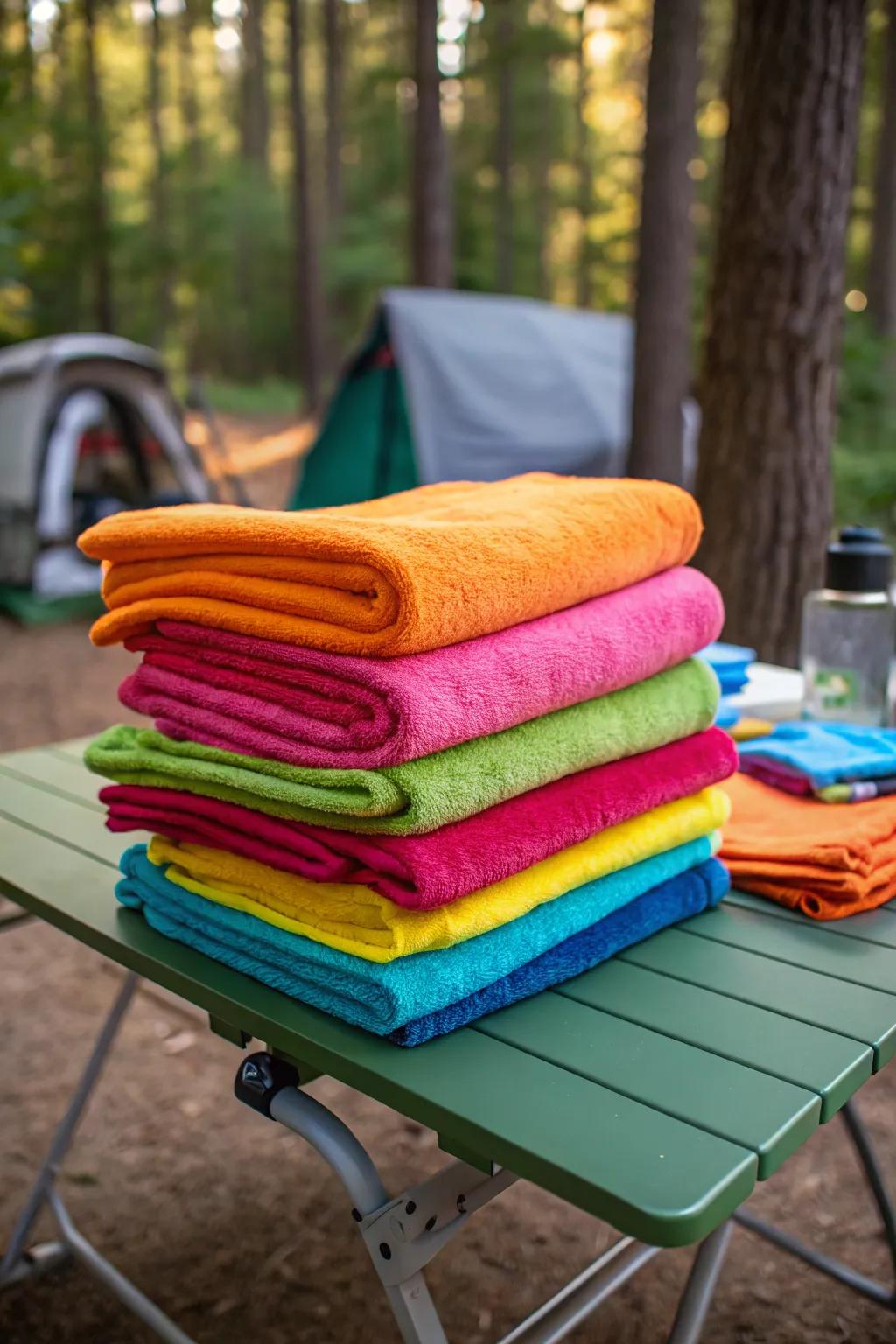 Retain your kitchen space tidy with rapid-dry camp cloths.