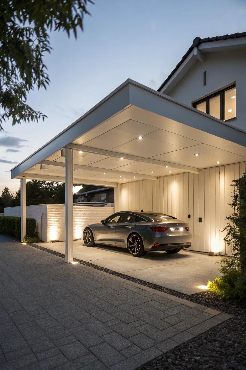 Concealed illumination presents a polished, minimalistic style.