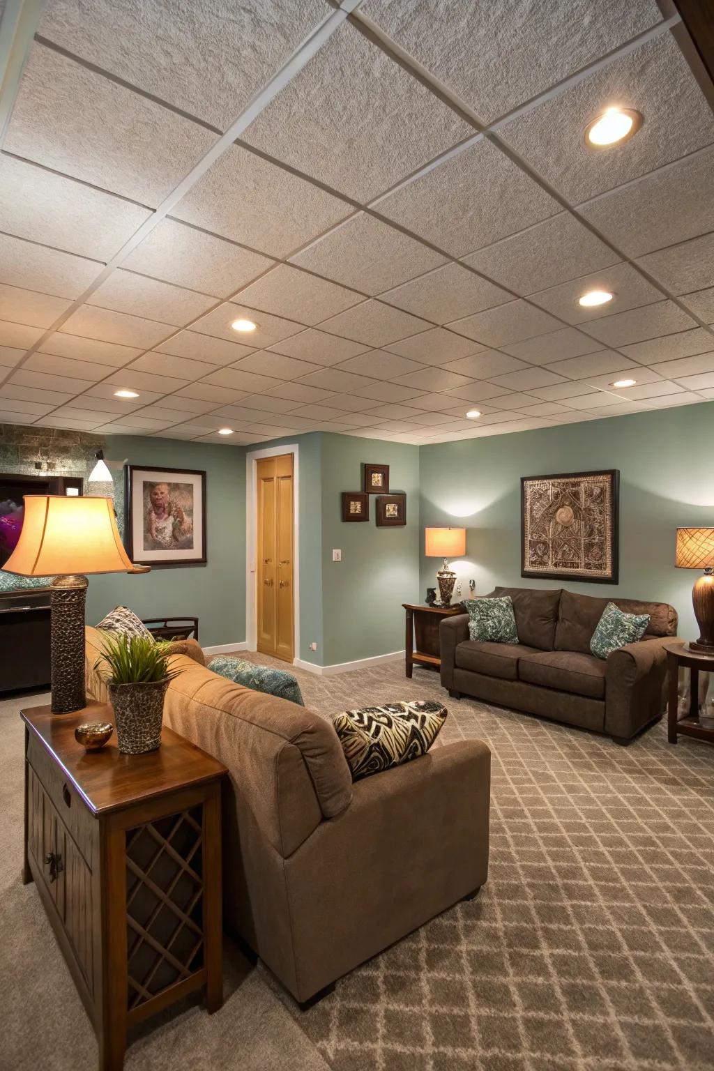 Enhance your space through a stylish lowered ceiling.
