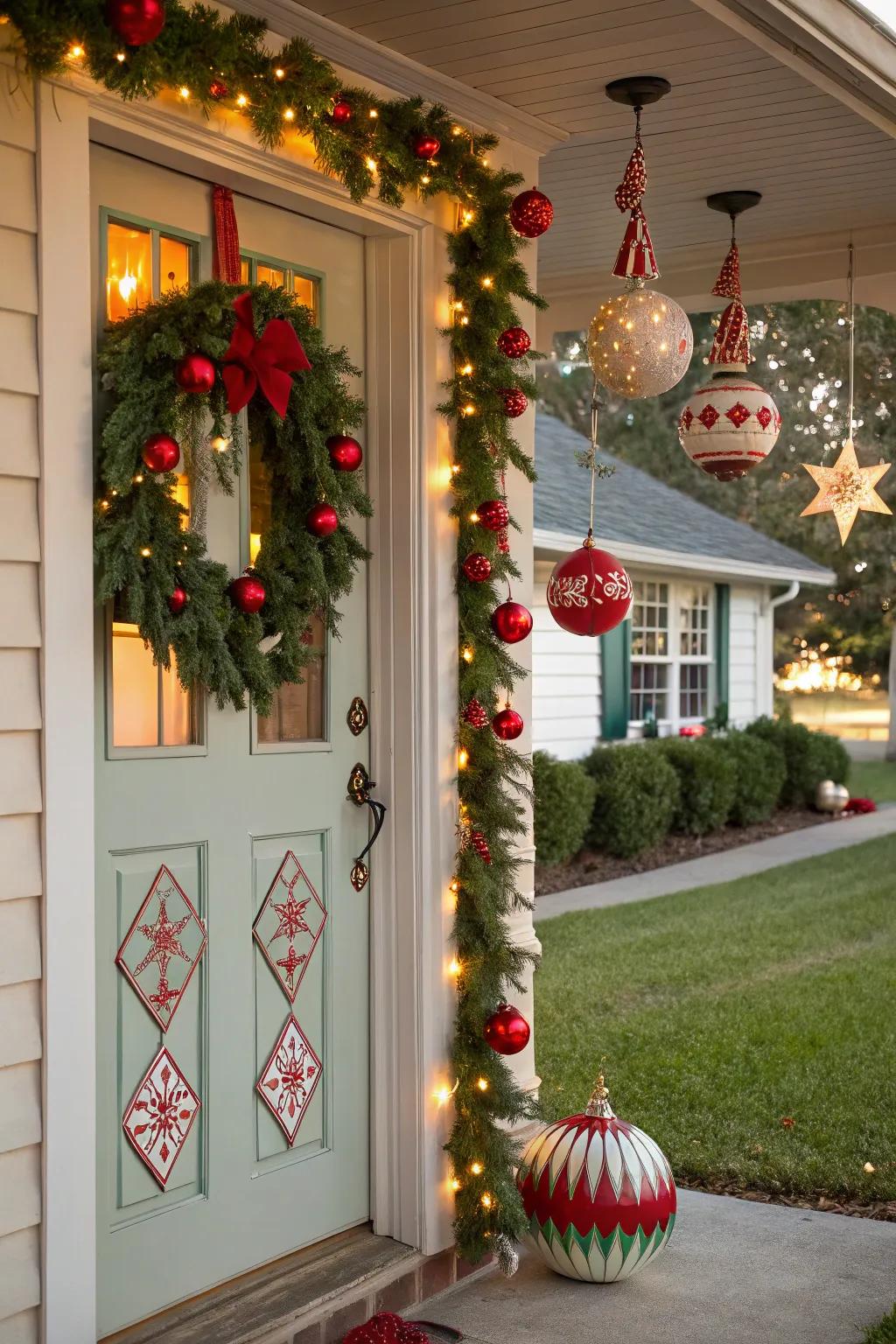 Step back in time using charming vintage Christmas decor.