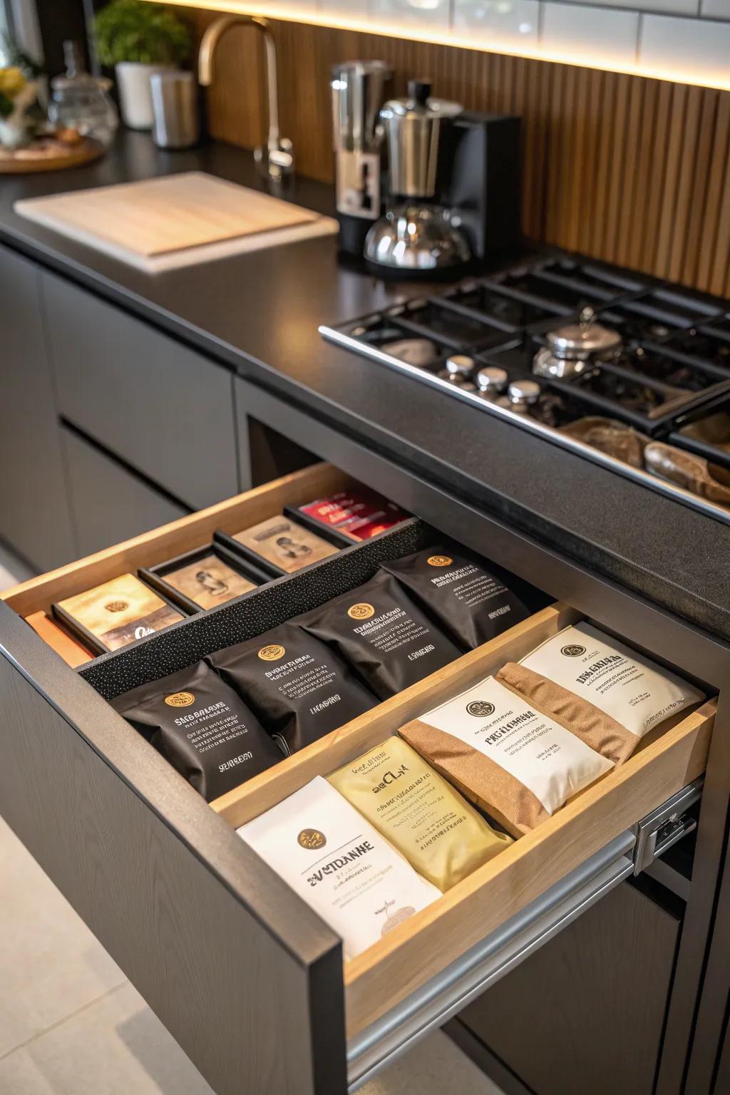 Having a coffee station makes your coffee fancy.