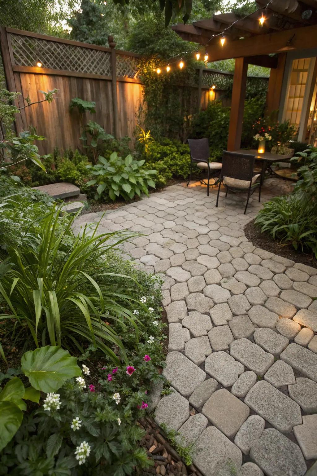 Embrace eco-friendliness by utilizing eco-conscious porous blocks.