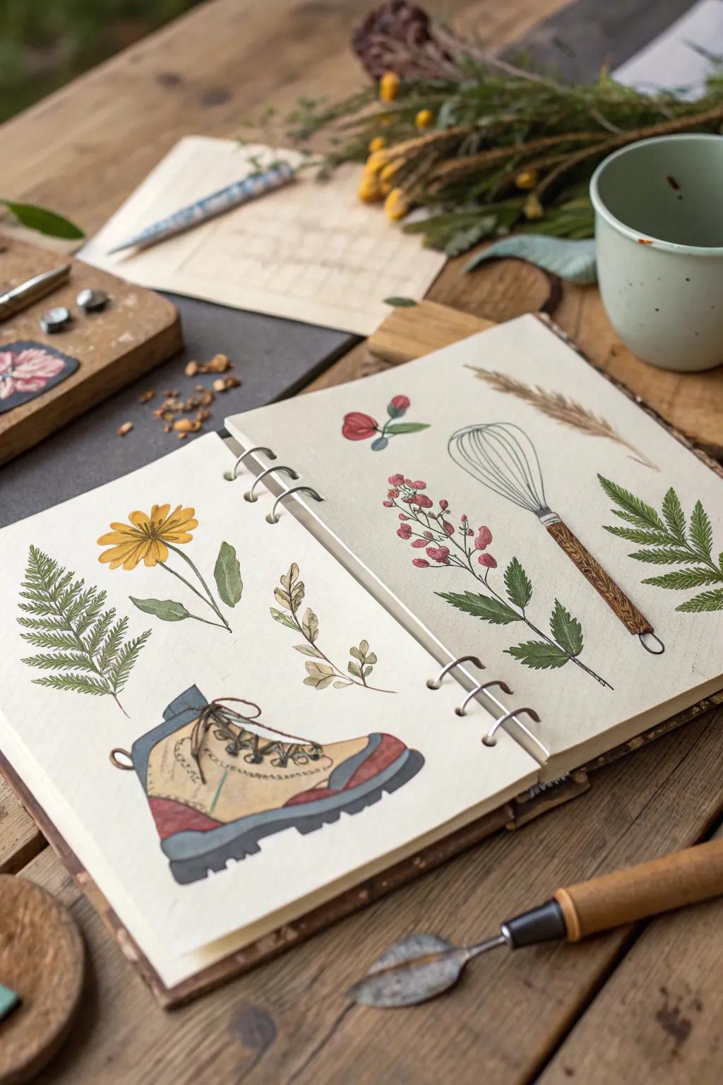 Capture the essence of your shared joys with a beautifully crafted scrapbook section.