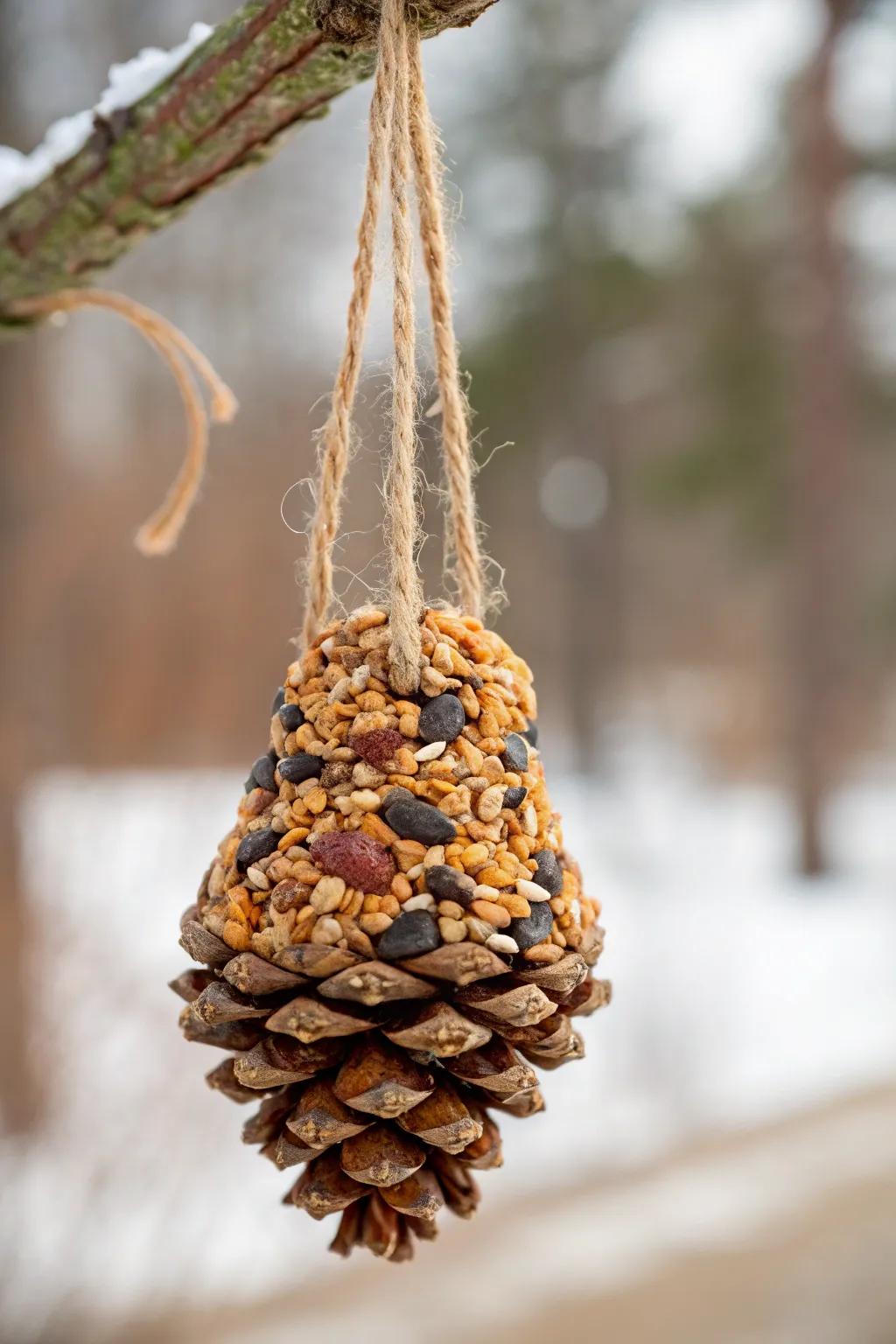 Invite nature into your dwelling using this charming handmade aviary dispenser. Crafting simplicity at its finest!