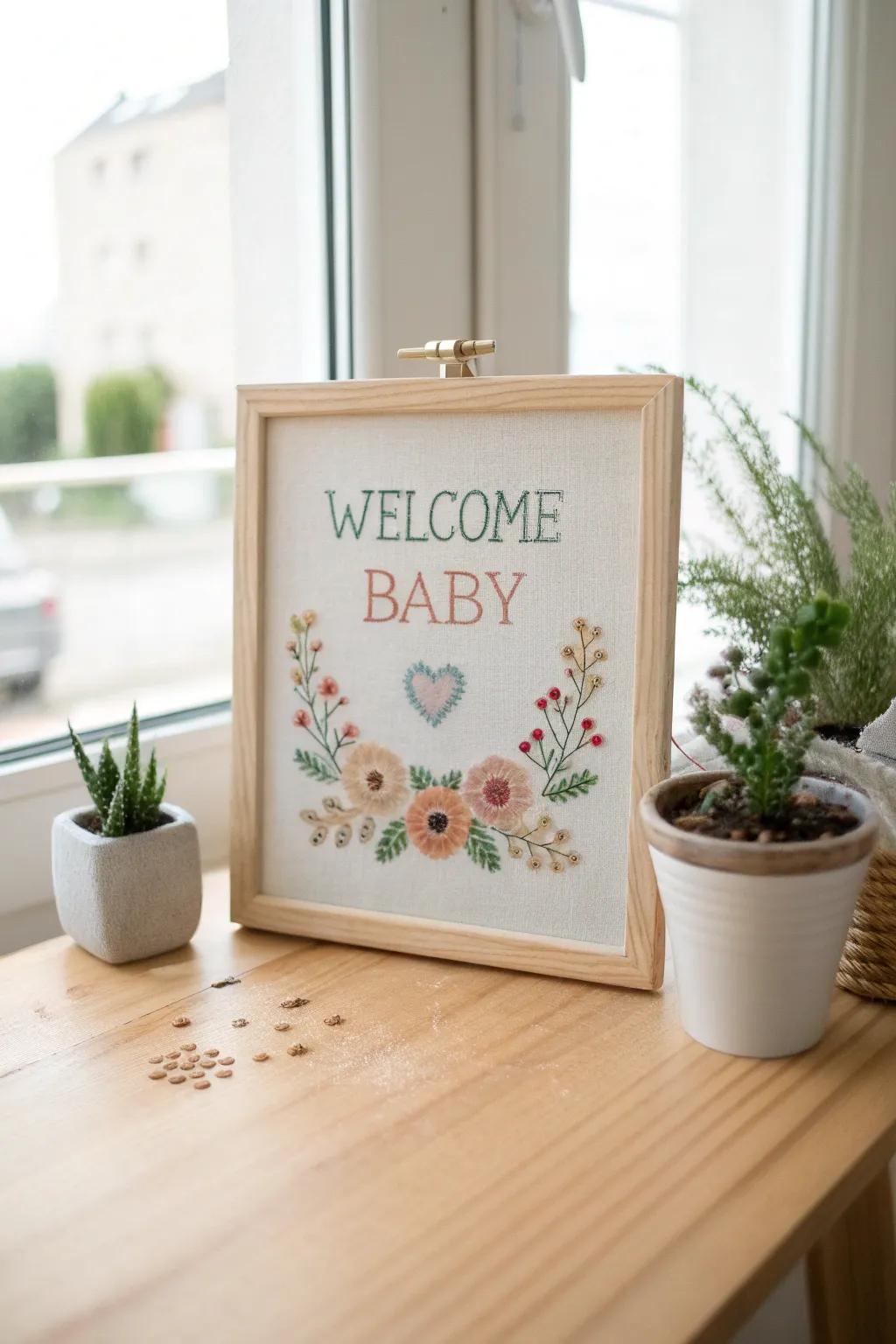 Celebrate new starts with a touch of handmade charm. 🌿✨ #CustomGifts #StitchLove