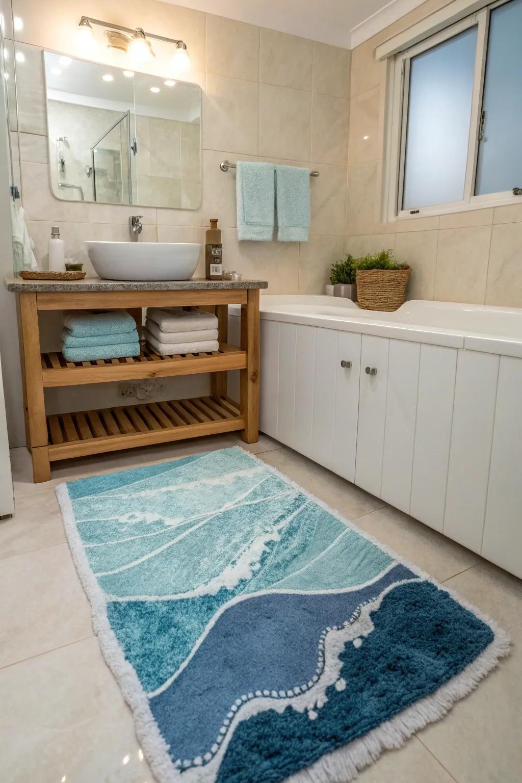 Ocean-inspired blue rugs introduce tranquility and calm to any space.