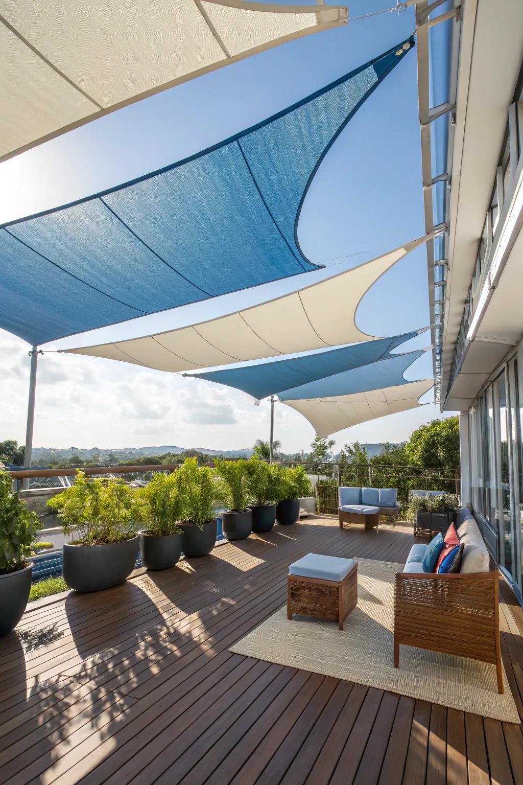 Shadow wings append vibrant shapes and modern flair to your deck.
