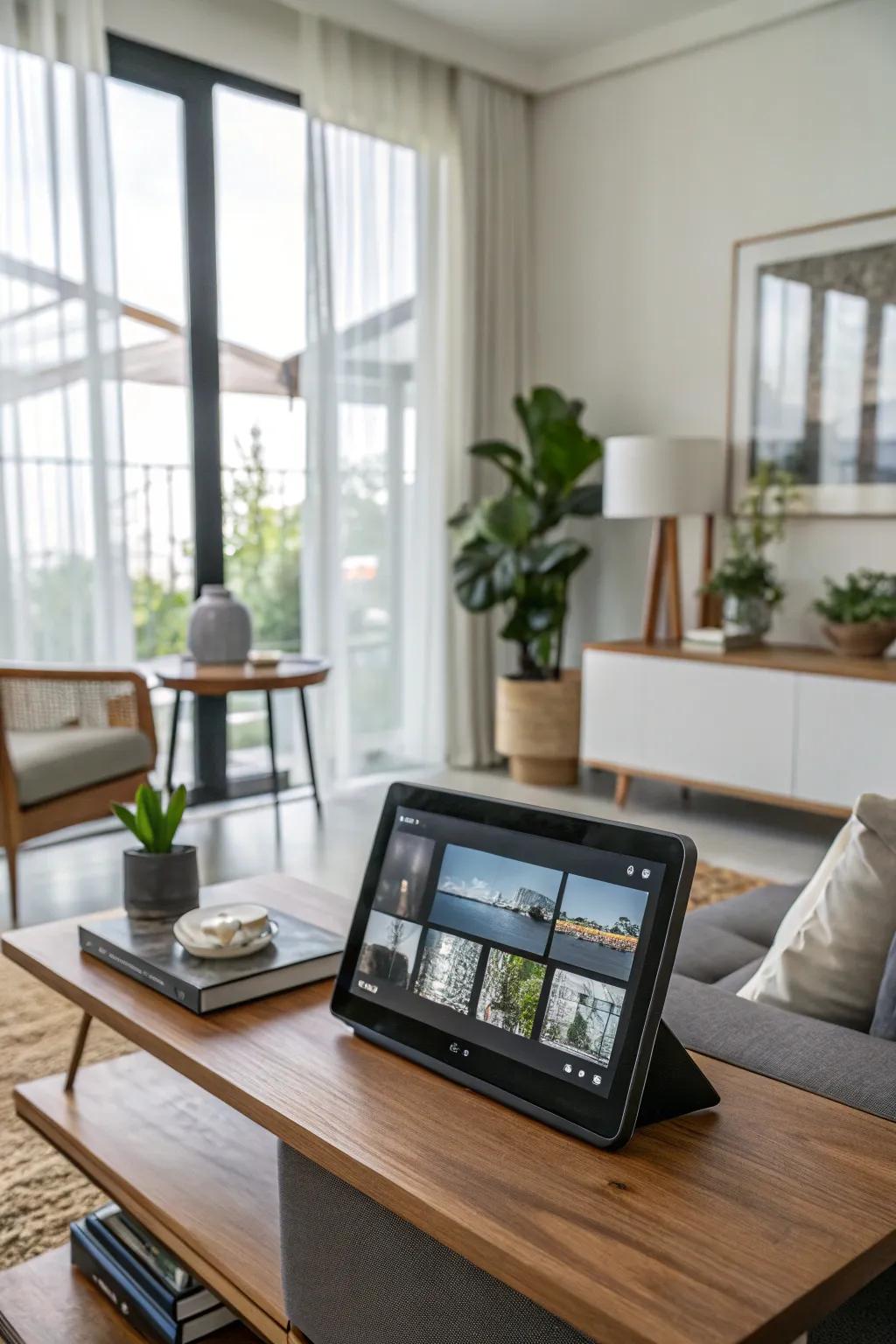 A digital frame that introduces modern technology into decor.