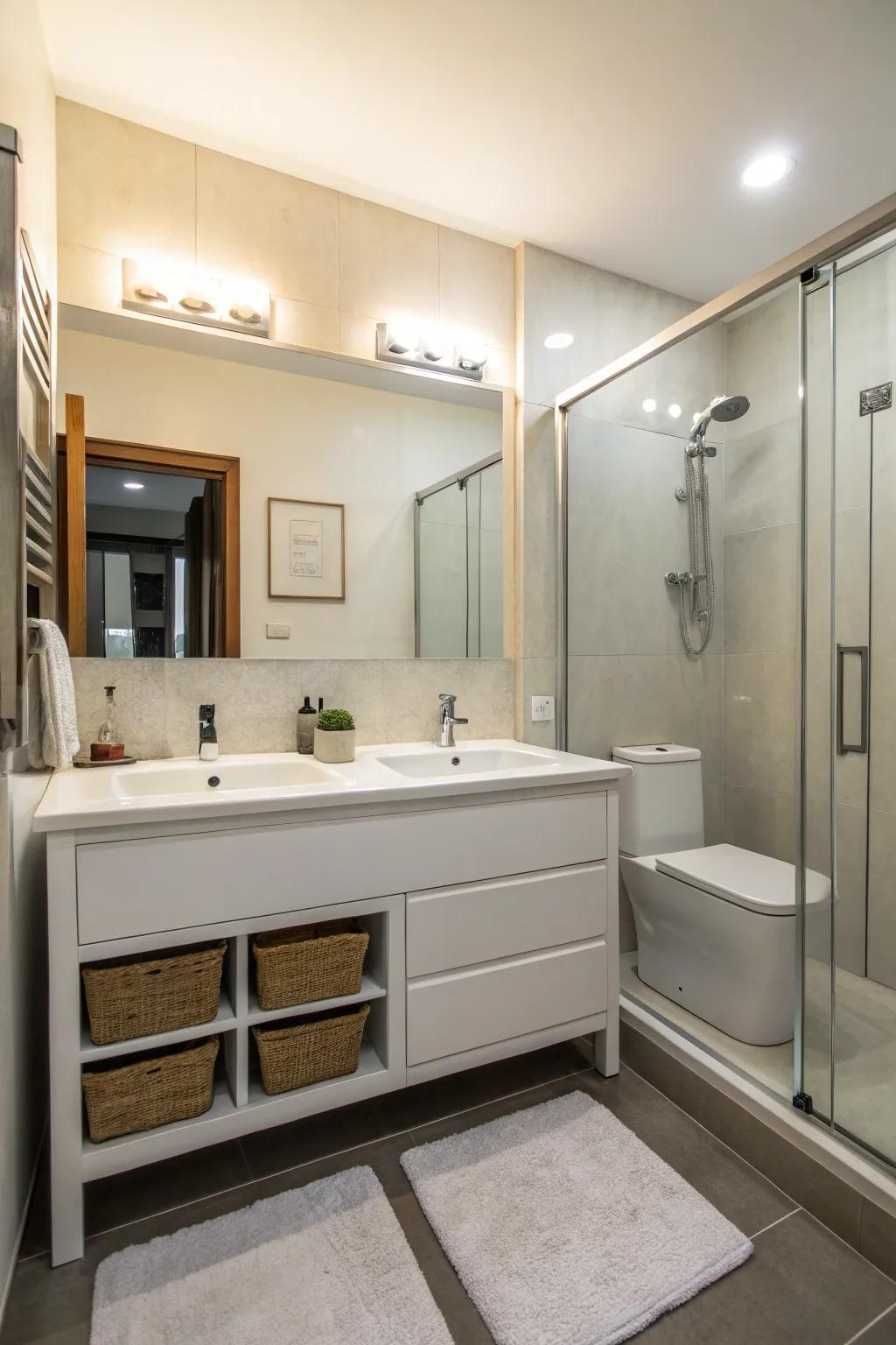 Minimalist design offers tranquility and space.