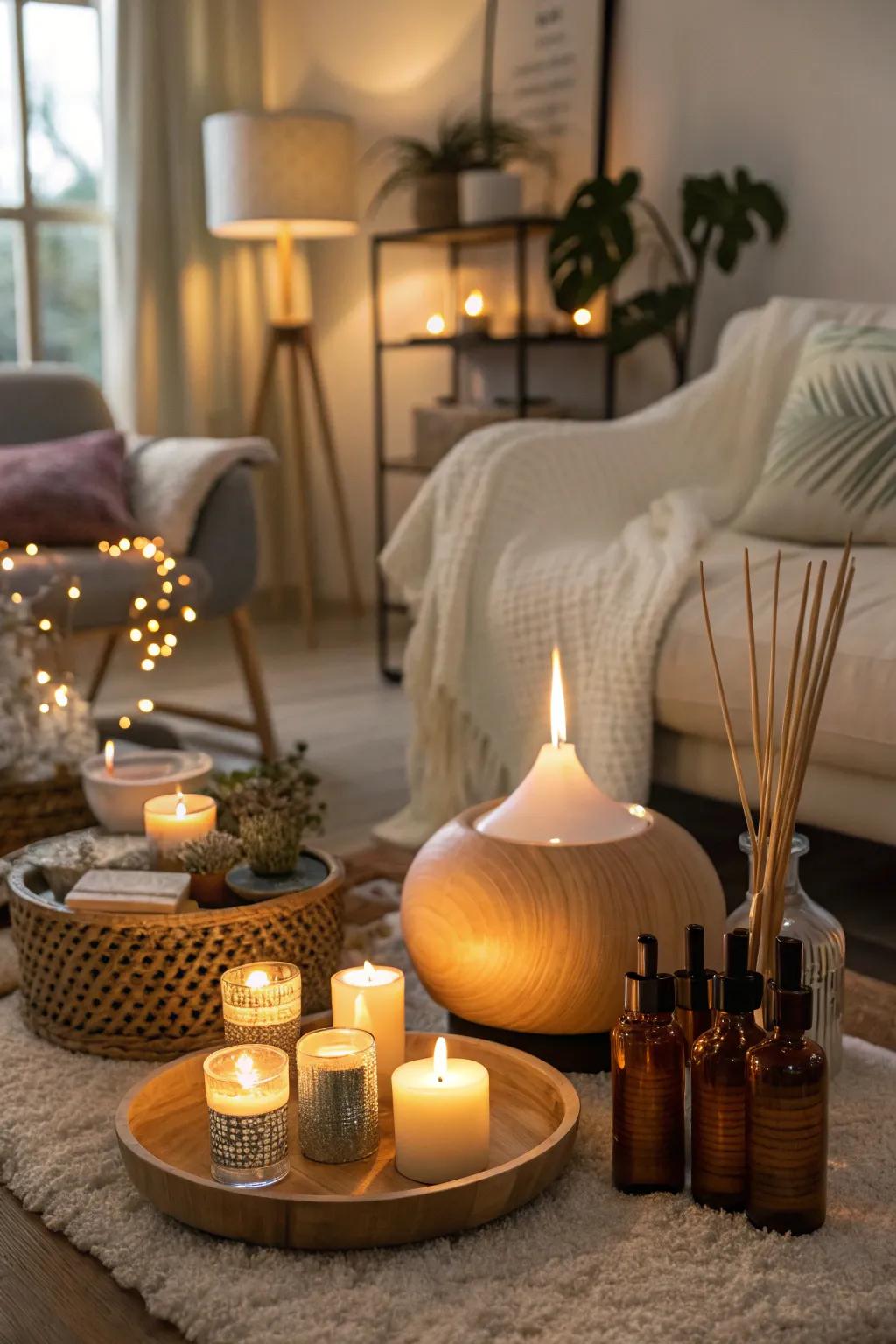 An interior infused with fragrant essences, elevating its overall atmosphere.