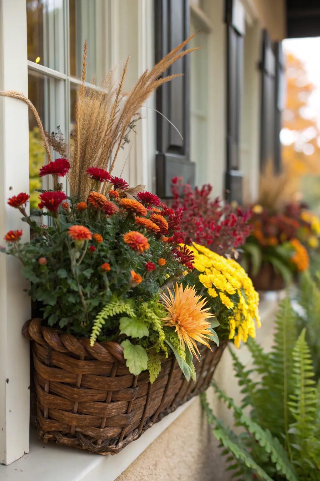 Wicker containers offer a cozy alternative to traditional boxes.