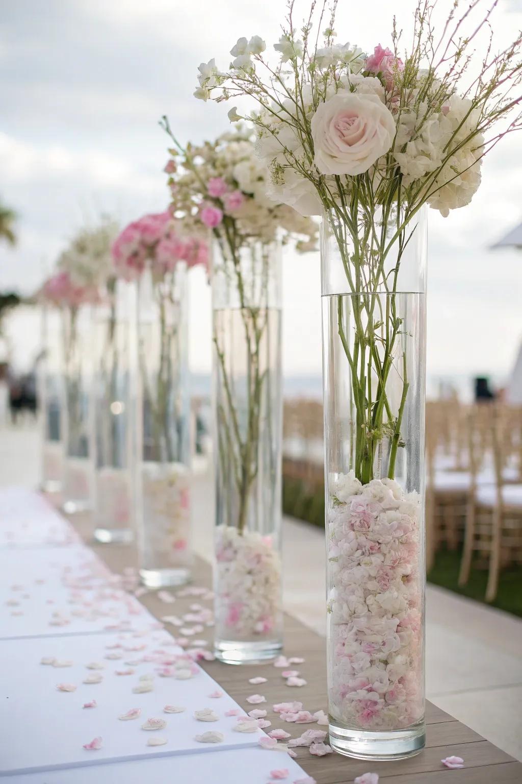 Heavenly grace with see-through vessels and airy flowers