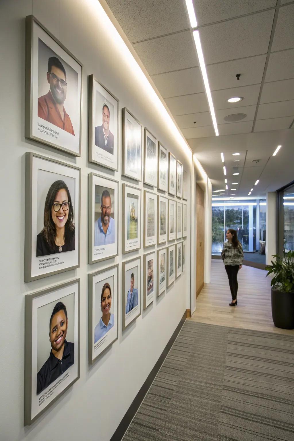 A beautifully lit photo display that adds drama and focus.