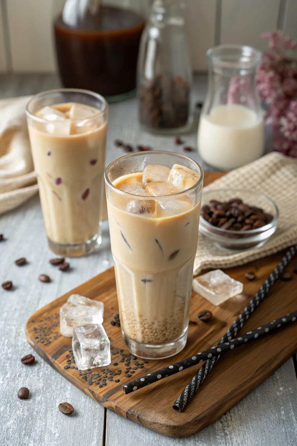 Vanilla ice pieces for a subtle sweetness.