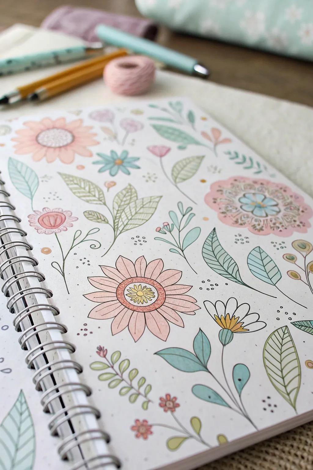 Light shade florals offer a soft, relaxing look.