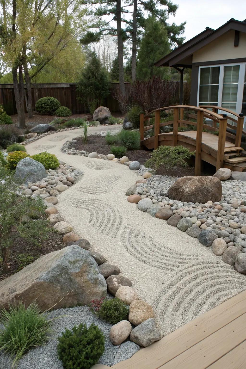 A Zen-inspired retreat brings peace to your front garden.
