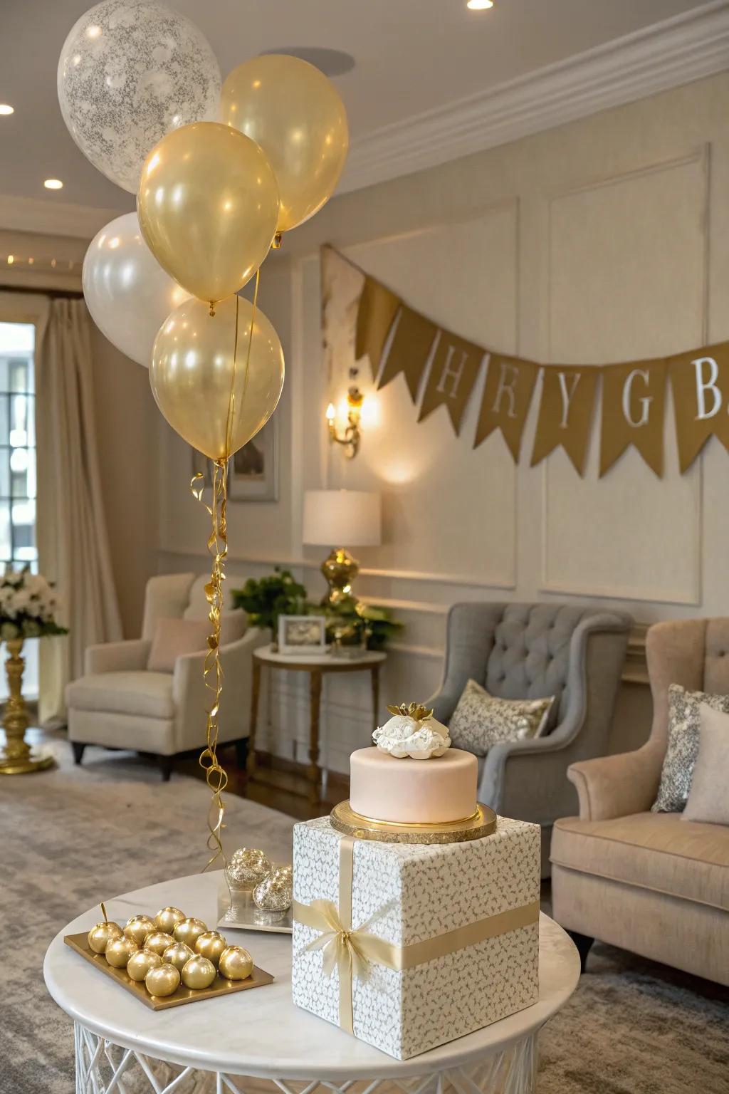 Elevate your party's style with elegant gold accents.
