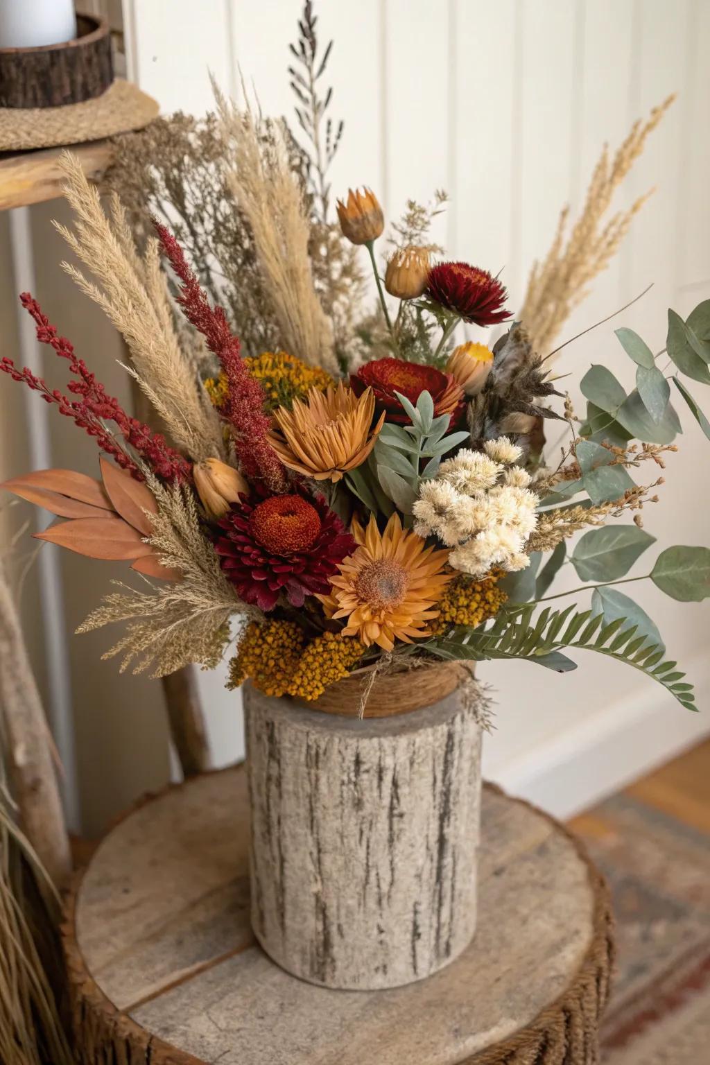 A vintage-inspired desiccated blossom composition.