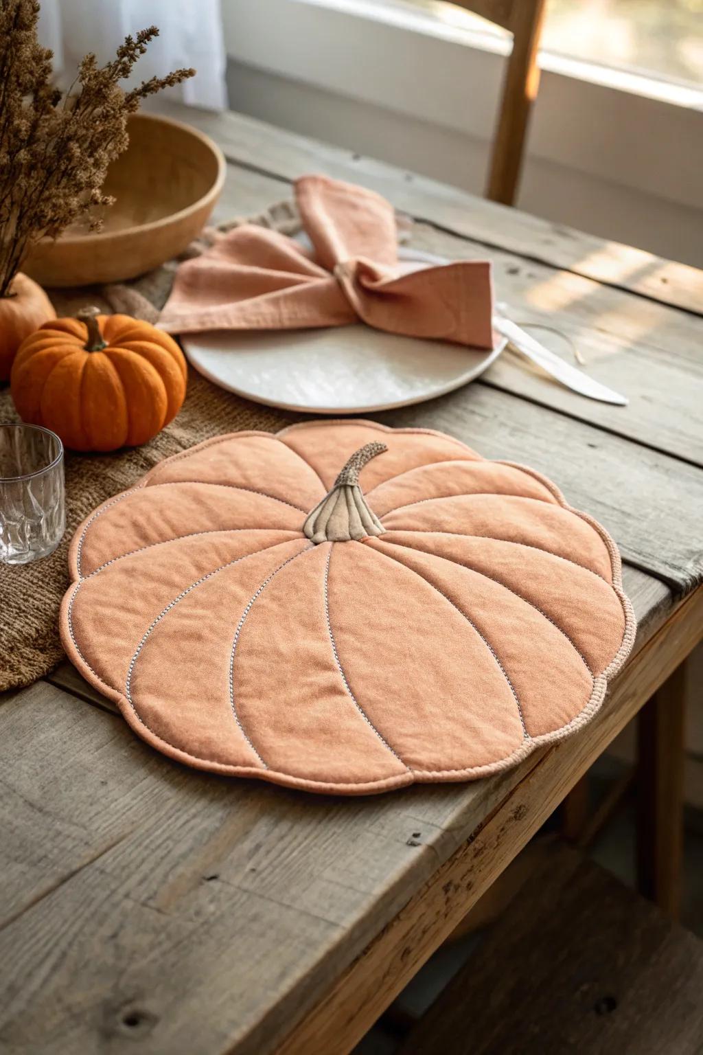 Elevate your autumnal table with these charming curcubit table settings, where simplicity merges with seasonal sophistication.