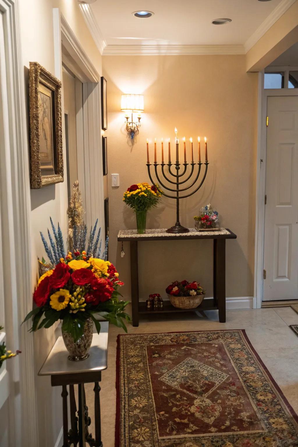 Render a welcoming declaration with your entrance.