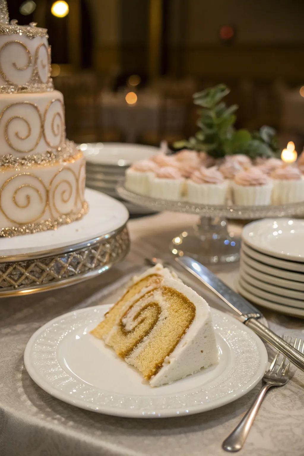 Swirls of surprise within each slice.