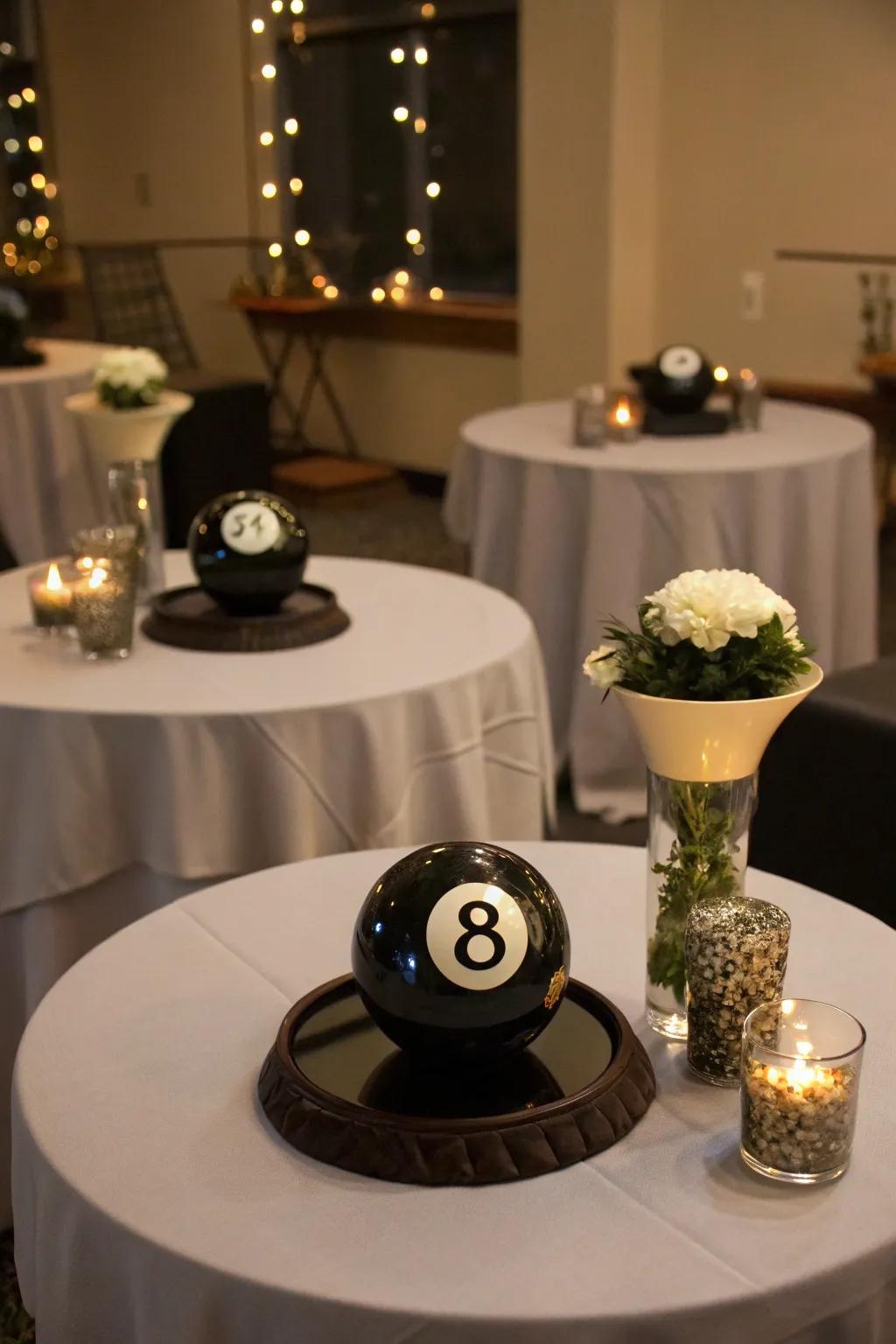 Divination Spheres serve as playful and interactive decor.