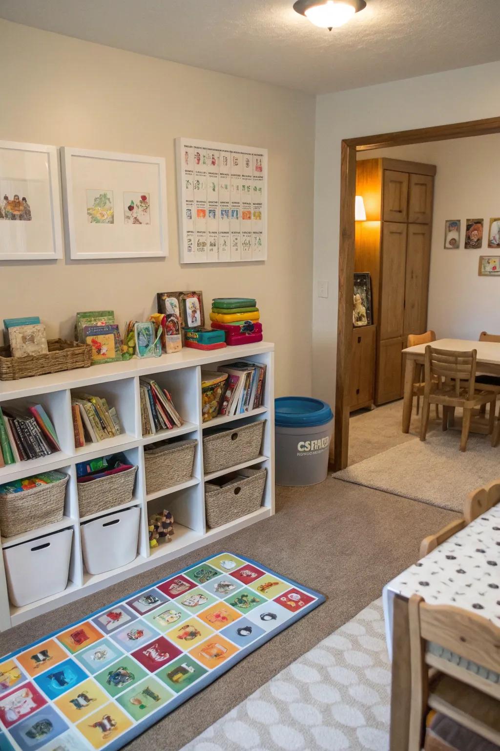 Activity zones help organize and structure your homeschool setting.