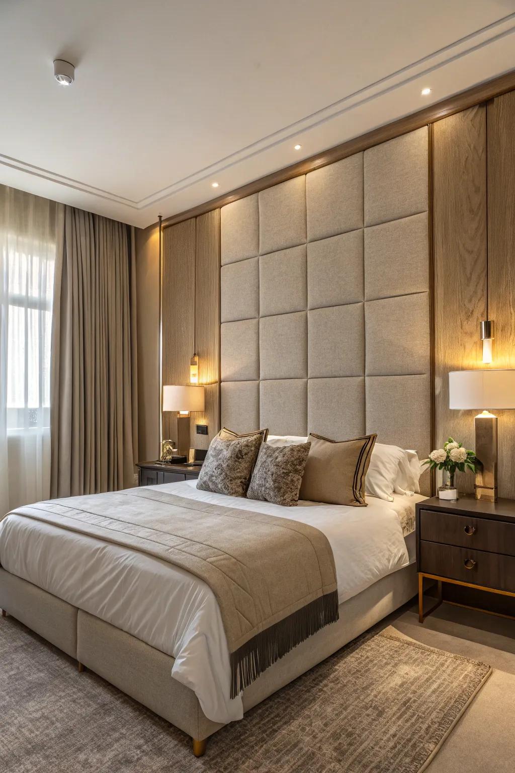 Fabric boards append tenderness and luxury
