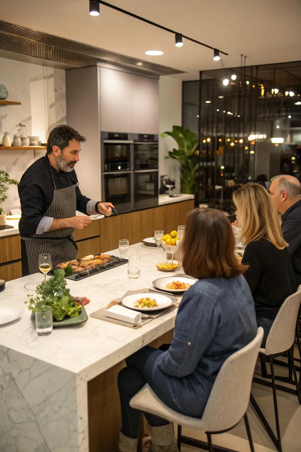 An engaging culinary presentation for housewarming guests