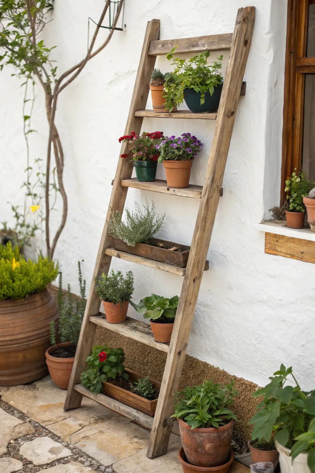 Add country charm with a tiered rack.