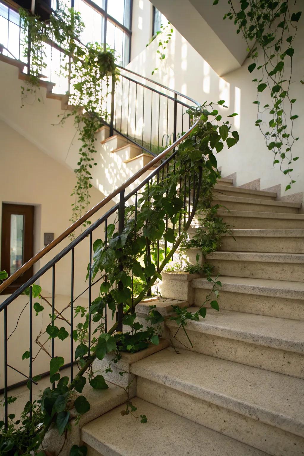 Craft a natural ascent with stairway radiant creepers.