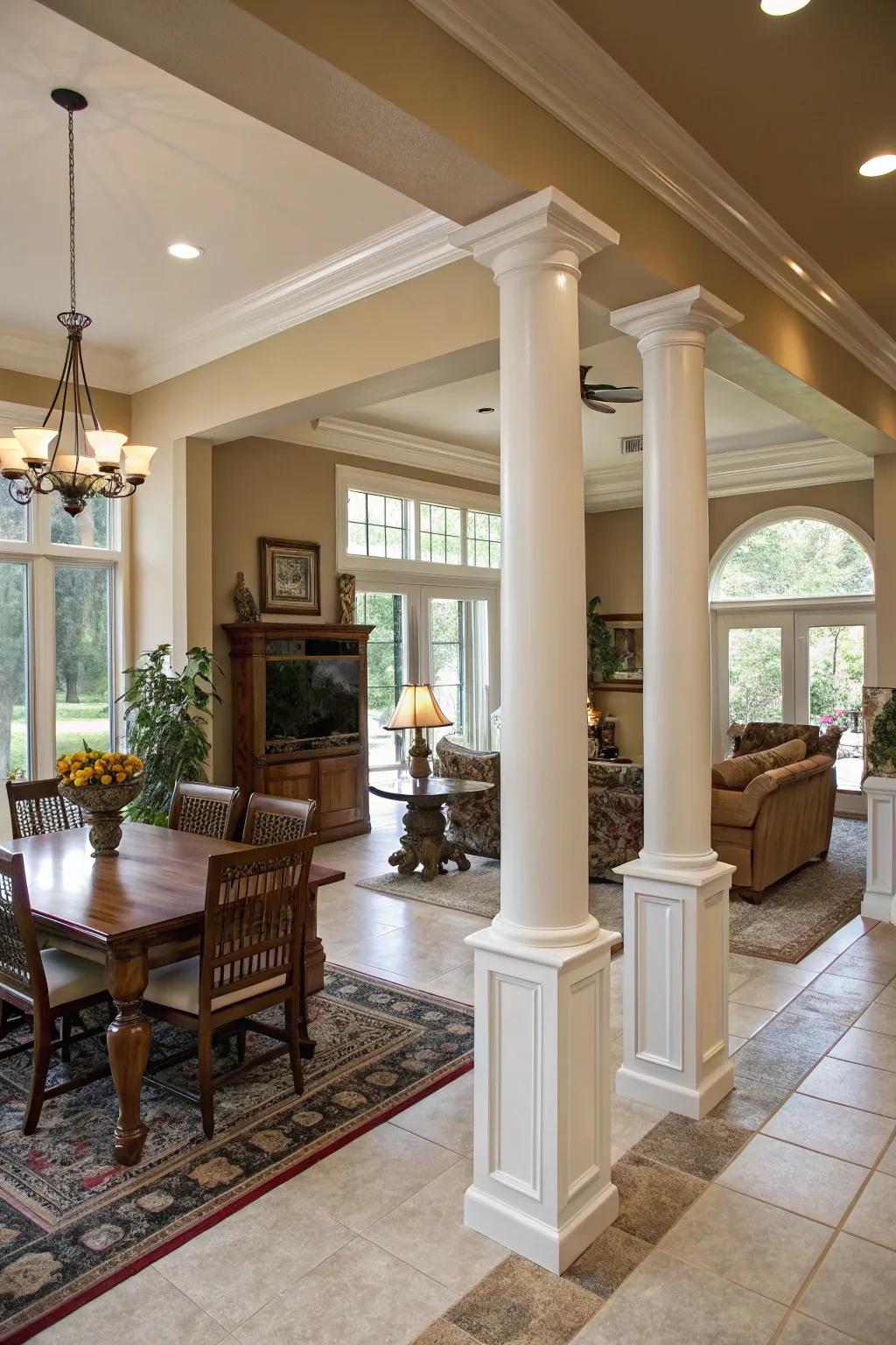 Columns separate spaces.