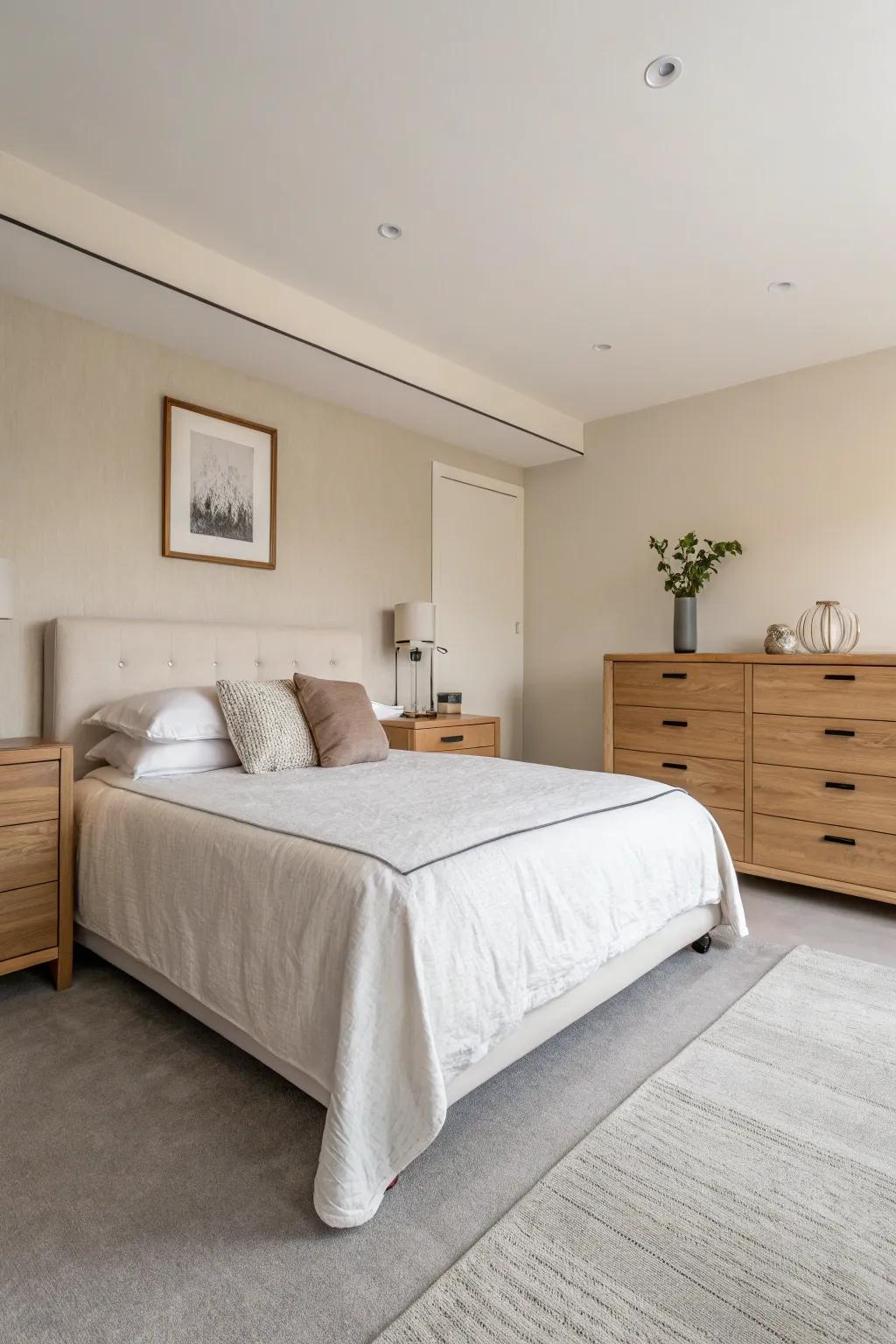 Keeping things simple creates a peaceful and uncluttered space.