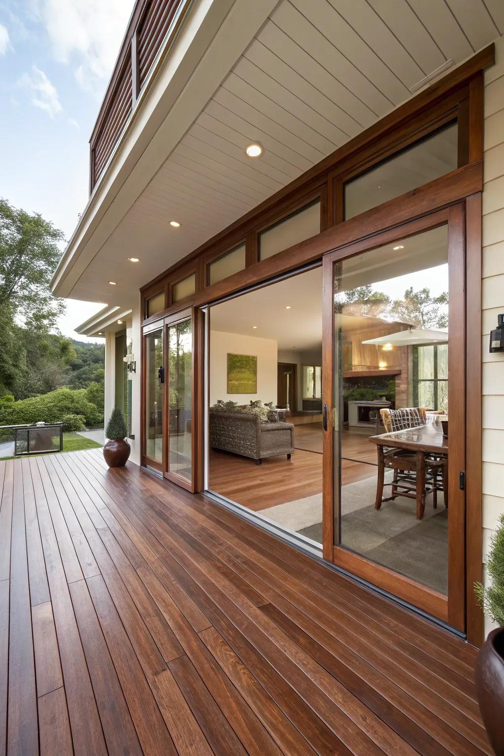 Interior-exterior equilibrium broadens your home.