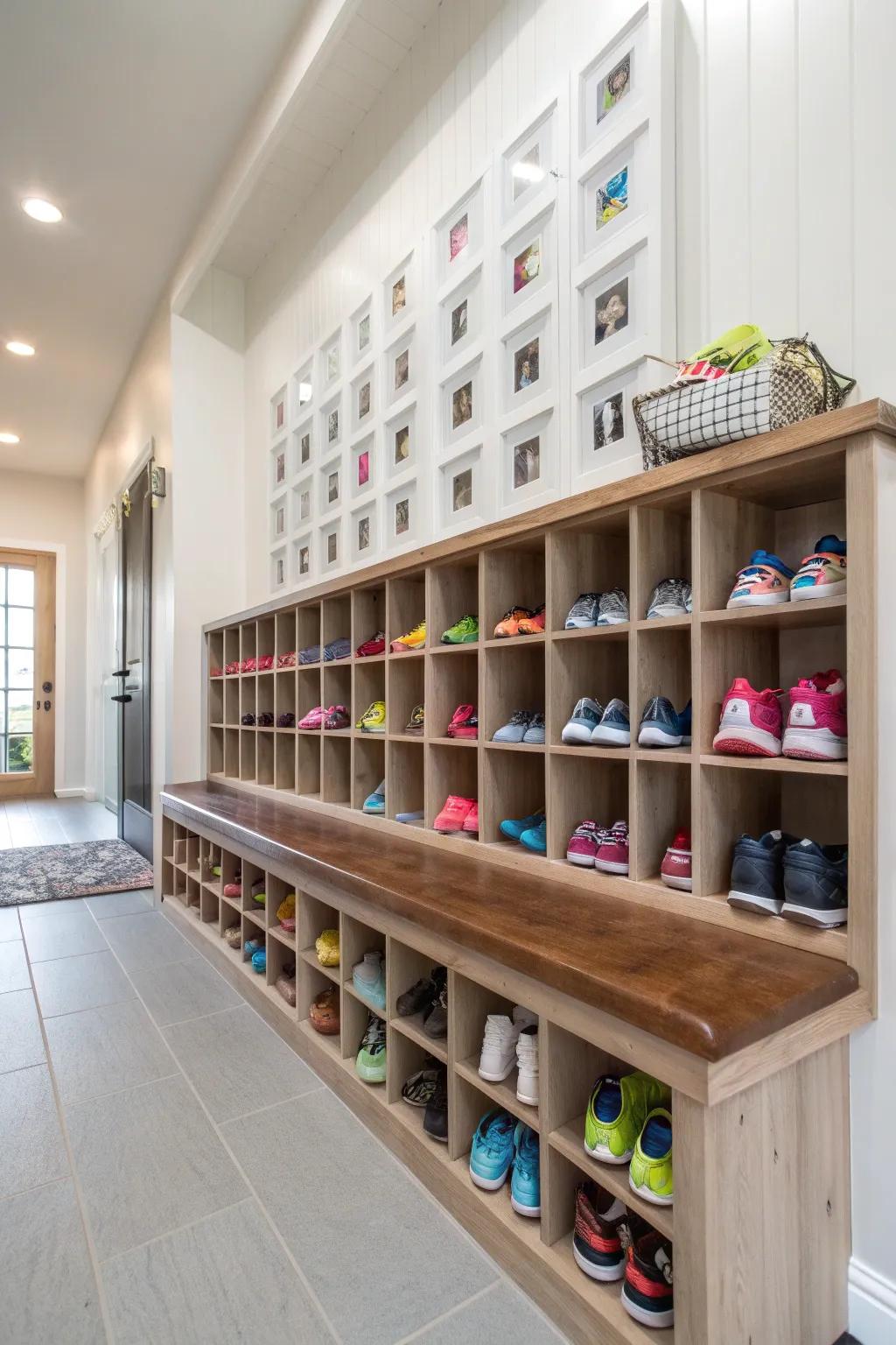 Streamline mornings using entrance cubbies.