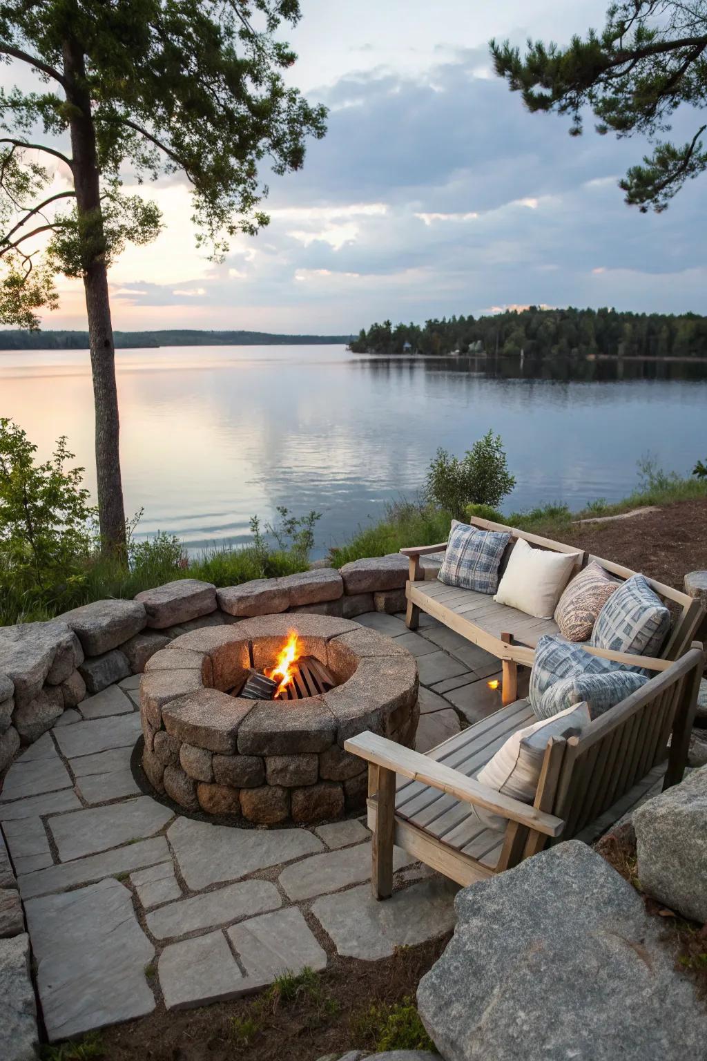 A wind shield ensures your fire pit experience is pleasurable, irrespective of the weather.