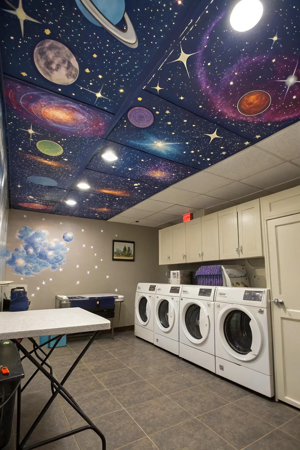 With a striking ceiling, create an unexpected impact.