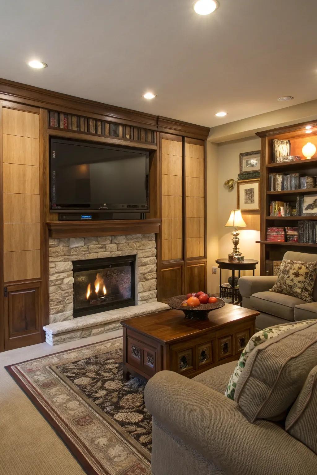 Inconspicuous television solutions maintain a tidy look.