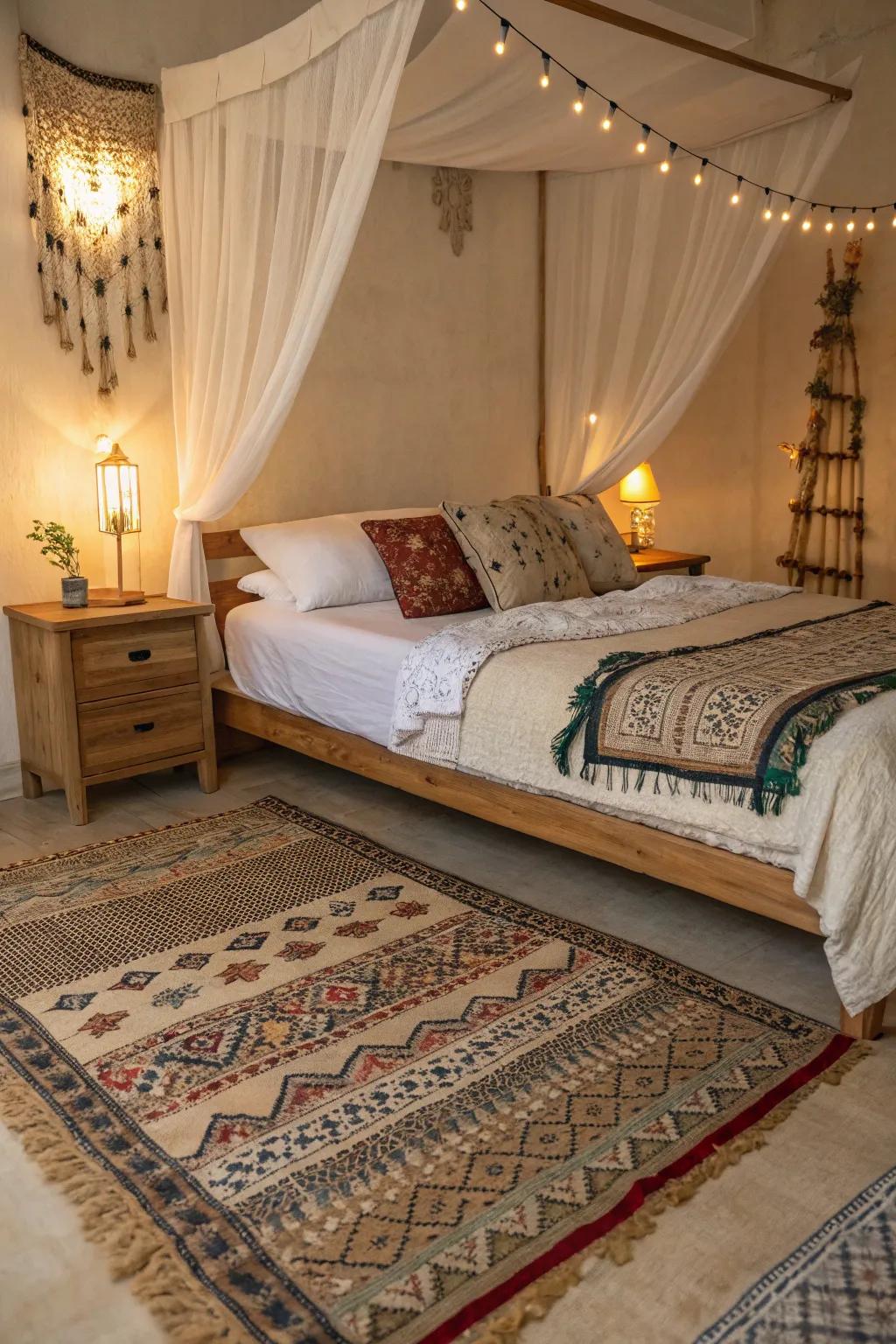 Carpet tiling adds warmth and texture.