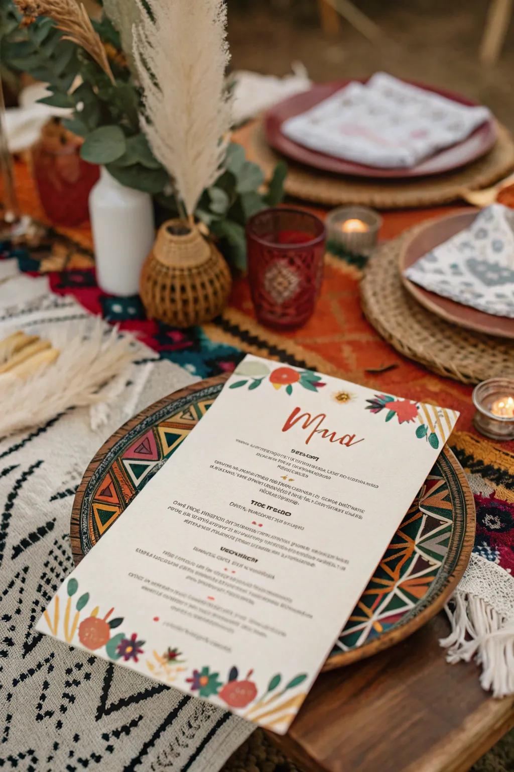 Assorted backdrops deliver a unique, personalized style to your menu.