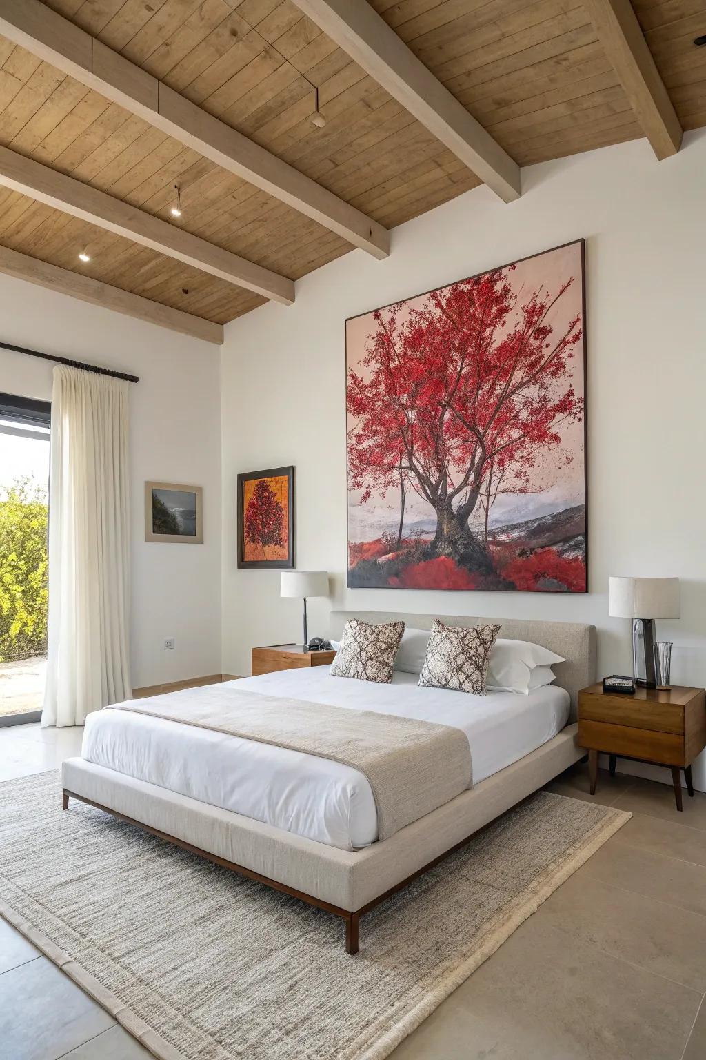 Declaration creation makes a bold impression in minimalist decor.