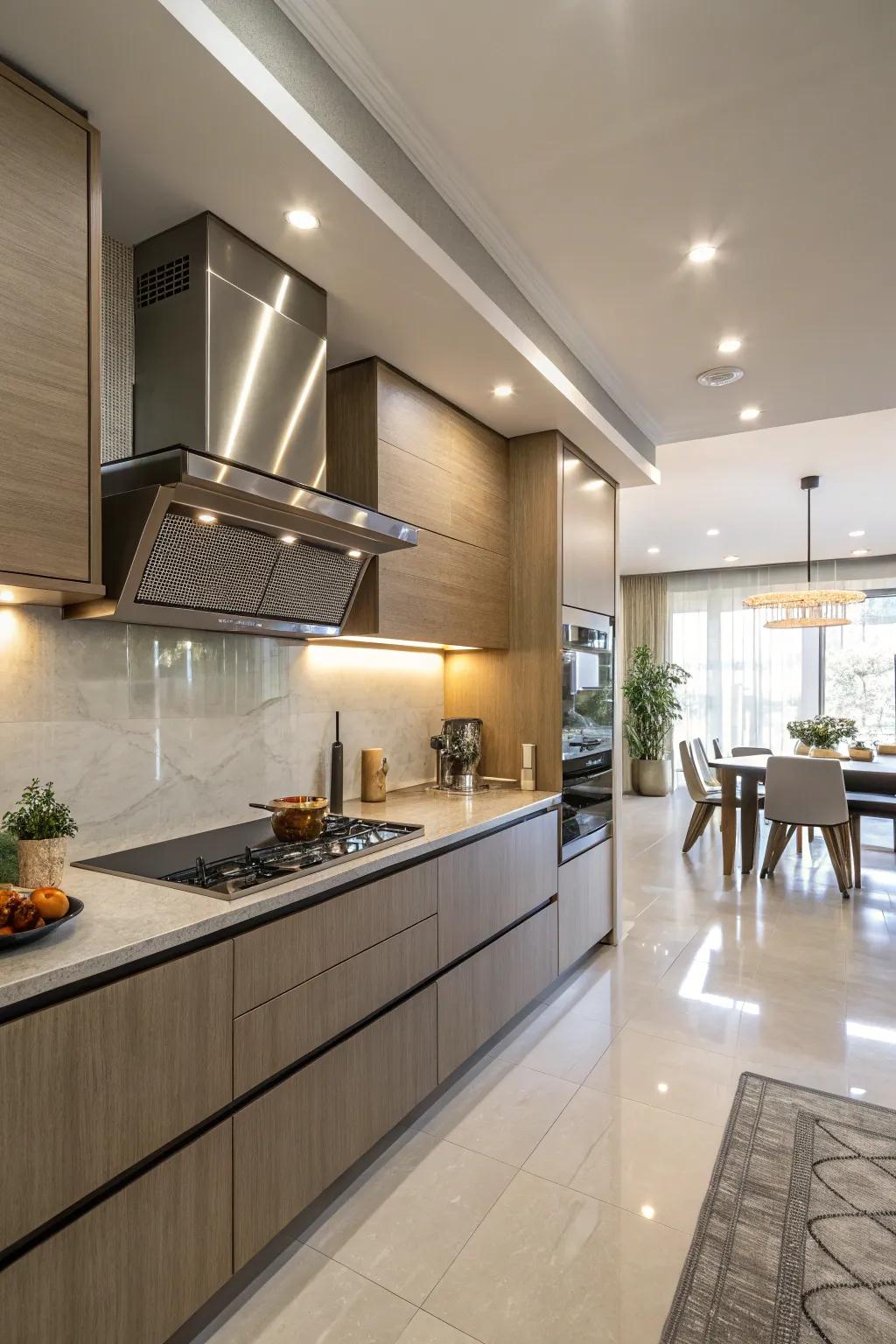 Built-in range hoods offer sleek, cohesive design.