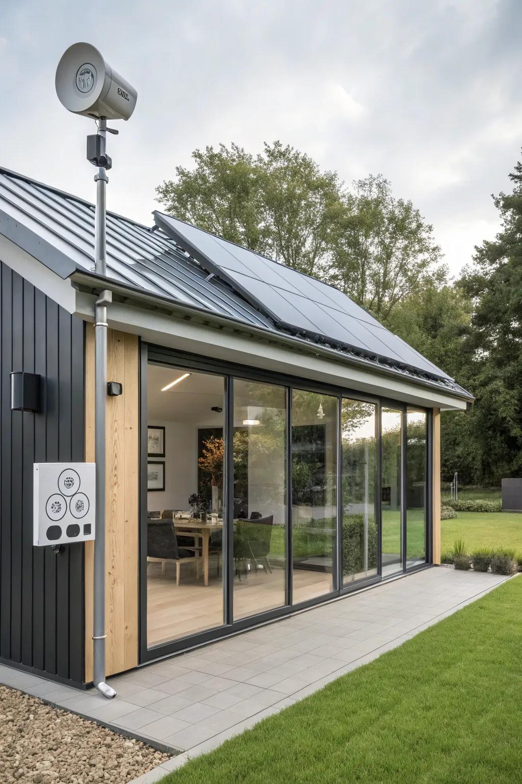 Tech integration delivers contemporary convenience to shed environments.