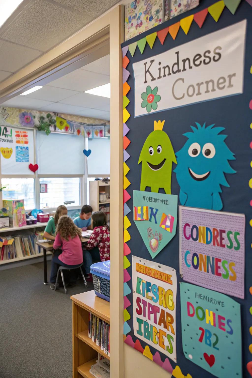 A niceness area that encourages students to share and celebrate kind acts.