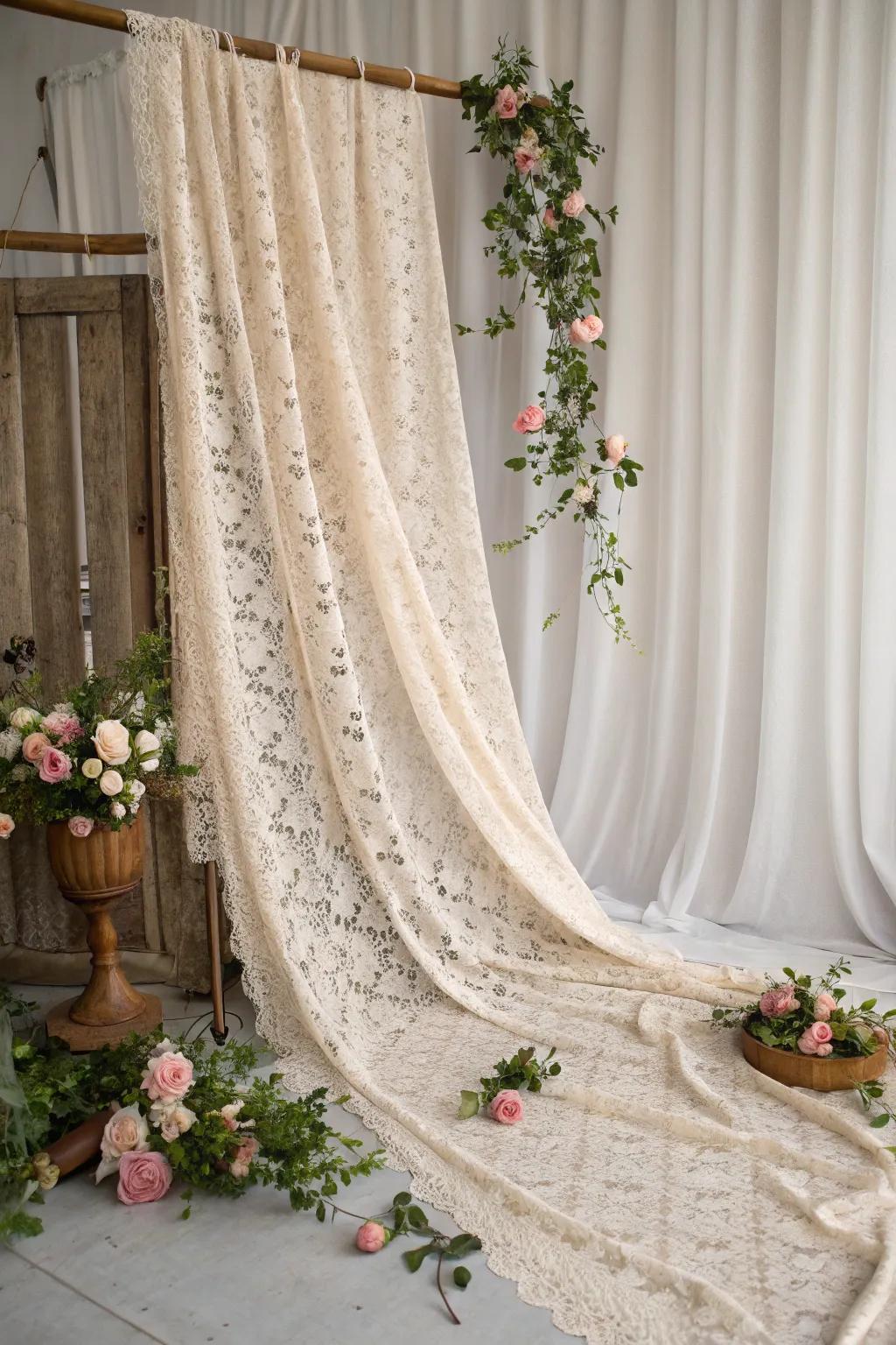 Append classic elegance with delicate mesh details.