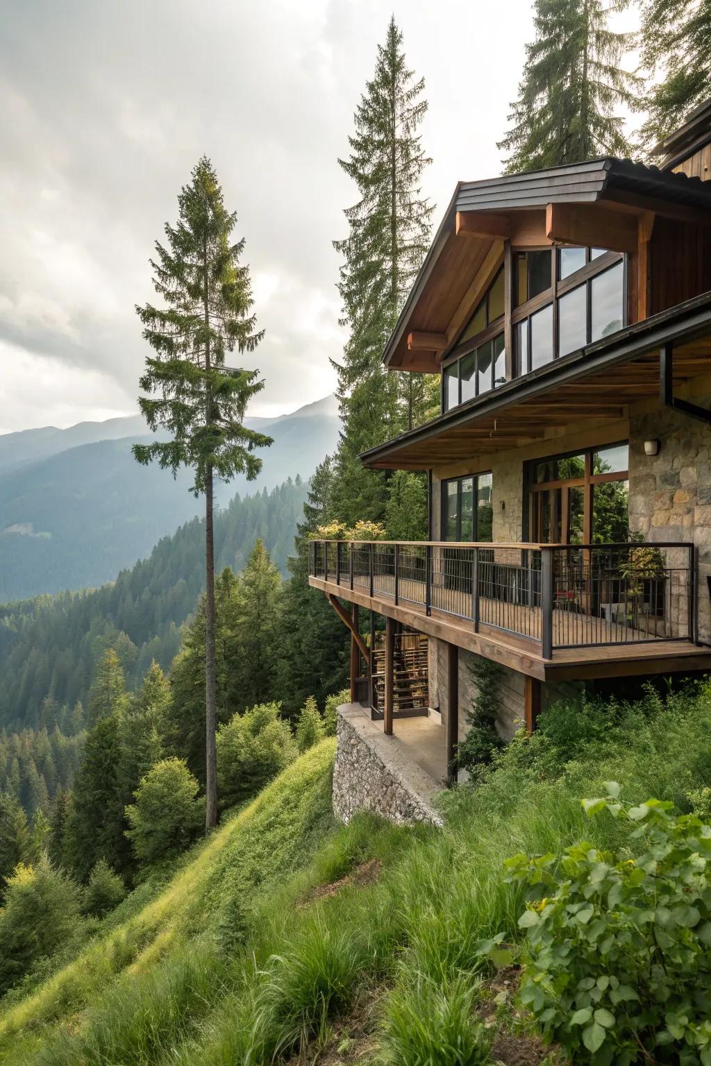 Extraordinary structural elements elevating mountain homes.