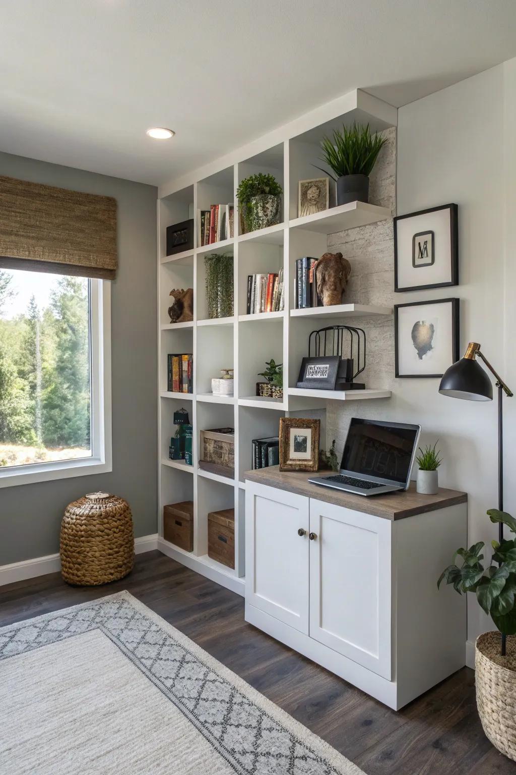 Wall blocks introduce dimension and a modern feel to your office's decor.