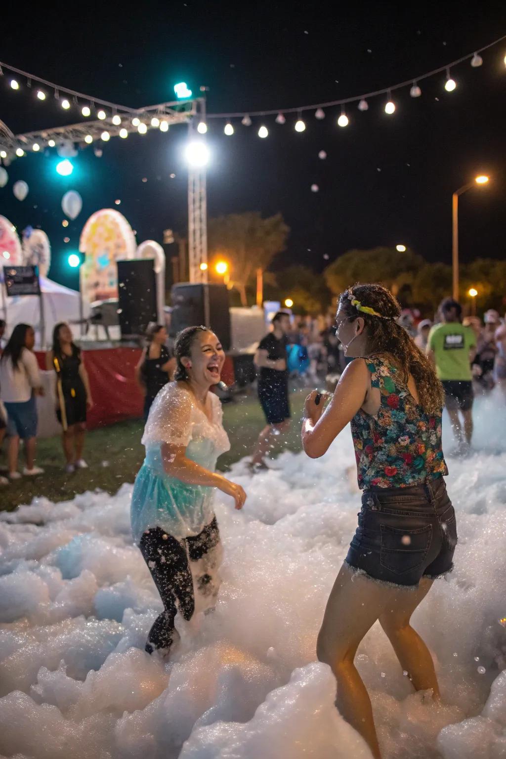 An effervescent froth fest transforming the garden into a dance heaven.