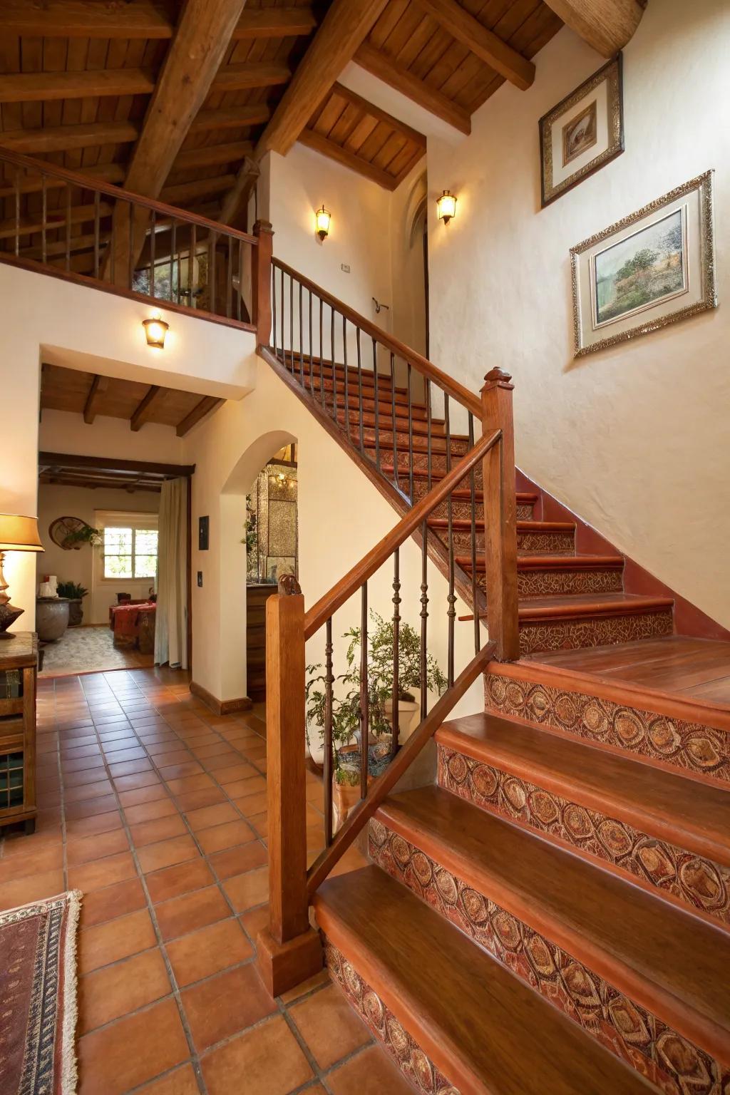 Baked earth hues introduce warmth and an earthy touch.